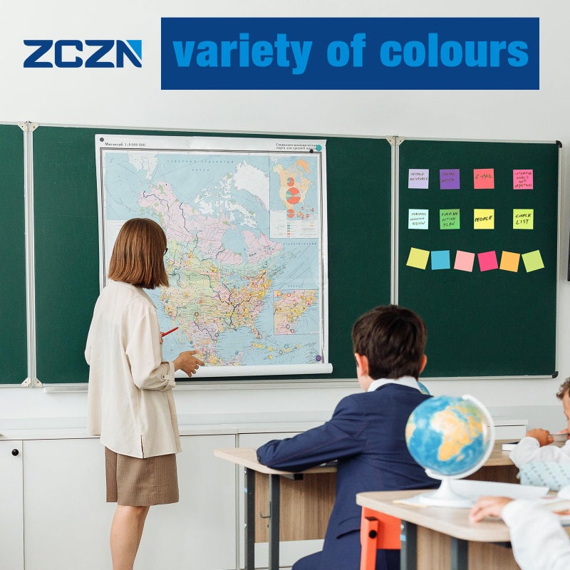 ZCZN 400 Sheets Pop-up Sticky Notes, 3 x 3 Inches, 4 Pads Bright Color Self-Stick Notes, 100 Sheets/Pad, Blue - Image 5